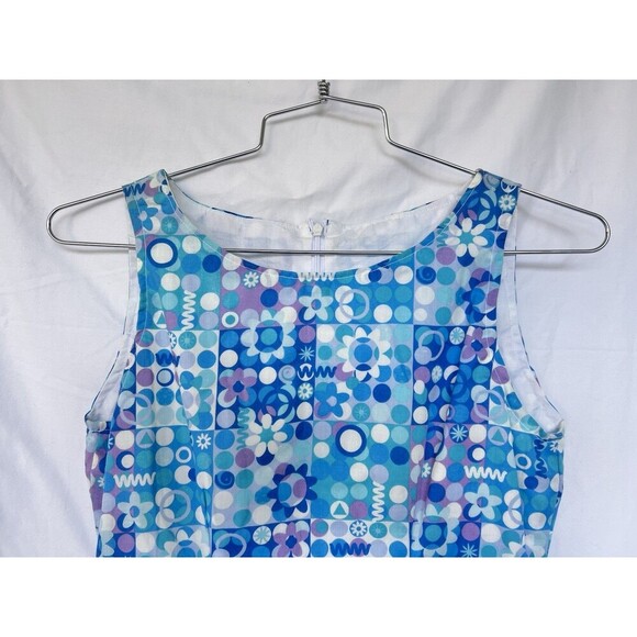 Vintage Colorful Psychedelic Retro Mod Shift Geometric Dress XS Art Abstract - Picture 2 of 4